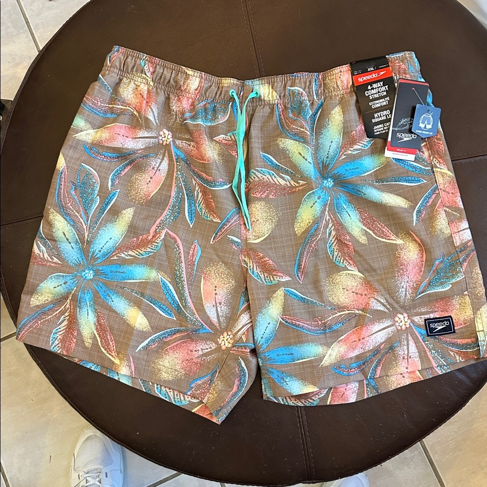 NWT Mens Speedo Swim Trunks/Shorts Sz XXL with Comfort Liner